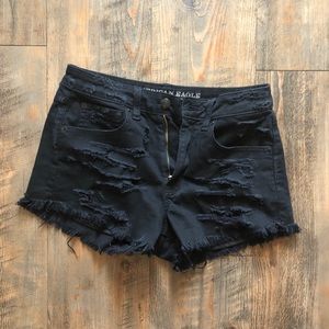 NWOT American Eagle High Rise Black Shorts Size 2